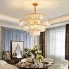 LED 현대 K9 Crystal Chandeliers American Crystal Chandelier Lights Fixture Hotel Dining Bed 거실 홈 실내 실내 조명