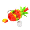 New product 2.8 inch Silicone Smoking Pipe Pineapple Hookahs Silicone Hand Pipes For glass bowl Oil Rigs with keychain Free DHL