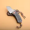 Couteau pliant 2 couleurs de poignée 440C meulage à la main lame Tanto G10 poignée EDC couteaux pliants de poche couteau cadeau