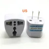 Universal USA UK AU do UE wtyka USA do Euro Europe Travel Travel Wall AC AC Power Charger Adapter Przetwórca Gniazdo Białego koloru