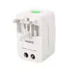 International Travel Power Adapter Universal Wall Laddare för plug-överspänningsskydd med detaljhandeln (US UK EU AU AC-kontakt)