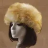 Noel Süslemeleri Kadın Şapkalar 2021 Lady Rus Kenar Kabarık Kürk Şapka Baş Bandı Kış Kulak Kayak Kadın Hats1