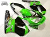 Injektion Kinesiska kiter för Kawasaki Ninja ZX12R 2000 2001 ZX-12R 00 01 ZX 12R Green Black ABS Plastfeuding Bodywork