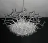 Lampes de design moderne Lustres de Murano soufflés à la main Type contemporain Lustre en verre blanc clair de style italien