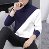 koreański turtleneck sweter mężczyźni