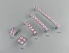 Crystal Glass Series Diamond Pink Furniture Handtag Door Knobs Dresser Drawer Garderob Köksskåp Skåp Dörr Accesso7271500