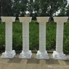 中空フラワーデザインローマ柱白色プラスチック柱道路引用結婚式の小道具イベント装飾用品