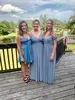 Cold Shoulder Pleated Bridesmaid Dresses Plus Size 2020 Pleats Draped Chiffon Zipper Special Occasion Dress Evening Gowns Wedding Guest Dres