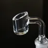 Wholesale Quartz Smoking Accessories 45 Degree 90 Degree Banger 14.5mm 18.8mm Joint Bong For Dab Rigs Water Pipes Bangers DGCQ05-08