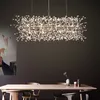 Modern Crystal Pendant Lamps Chandeliers Lights Fixture LED Light Romantic Flower Dandelion Pendant Droplight Shopping Mall Hotel Home Indoor Lighting