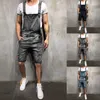 2019 Oversize Mode männer Zerrissene Jeans Overalls Shorts Sommer Hallo Straße Distressed Denim Latzhose Für Mann Hosenträger Hosen