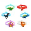 Cartoon Animal Dinosaur Bracelet Siliconen Charm Kinderen Kinder Bracelet Bang Cuff Kinderen Gift Will en Sandy