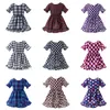 2019 Vêtements pour bébé fille en bas âge Robe fille Robe à carreaux écossais Dot Print Mini Frock Vêtements d'été pour filles Volants Coton Tenues décontractées