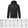 L-4XL Heated Jackets outdoor Heated Coat USB Electric Battery Long Sleeves Intelligent Heating Coat Winter Warming Clothes