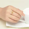 Großhandel 10 stücke vergoldet lenkbare fingerring honeybee natürliche gelbe zitrine kristall für elegante frauen schmuck