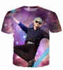 Nova Moda Mens / Mulher MCR Gerard Maneira Galáxia T-shirt Estilo de Verão Engraçado Unisex 3D Imprimir Casual Camisa Tops Plus Size AA0138