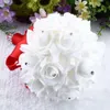 NIEUW Wedding Bouquet Ribbon Pe Foam Artificial Flowers Bruidaal Bruidsmeisje hand Bouquet Bruidschuim vasthouden Bloemen Bruiloftspullen