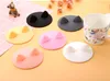 cute cartoons cat ear shaped cup cover food grade heat-resistant leakproof silicone lids coffee mug caps cover SN2797