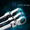 8-18mm Flexible Head Combination Ratchet Wrench Automatic Heads Labor-saving Open & Torx Wrenchs Auto Repair Hardware Tools