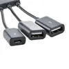 100 sztuk / partia * 3 w 1 Micro USB OTG HUB Złącze kablowe Splitter 3 Port Micro USB Ładowarka ładowania zasilania Samsung Google Nexus