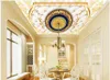 Aangepaste muurschilderingen 3d plafonds moderne Europese stijl luxe zachte tas ronde patroon plafond behang