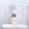Temizle Buzlu Cam Uçucu Yağ Parfüm Şişesi Sıvı Reaktifi Pipet Damlalık Şişesi Gül Altın Cap ile 5-100ml