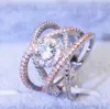 Size5 / 6/7/8/9/10 Victoria Weick Sieraden 925 Sterling Zilver gevuld Wit Sapphire Gem Zirconia Gold Women Wedding Engagement Merk Ring Gift