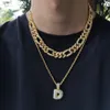 New Color mix Cuban Link Chains With magnetic buckle Necklace Fashion Hiphop Jewelry Rhinestones Iced Out Necklaces277q