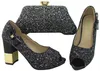 Hot Sale Designer Purple Party Shoes Women Pumps with Rhinestones Heel 9.5CM African Shoes Match Handbag Set for Dress