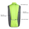 Vêtements West Biking Viete Réflexion Cycling Windproof Safety Bike Veste sans manches Cycling Jersey Running Sport Gear Men Women Women Bike