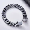 Luxury Designer Smycken Kvinnor Armband Hip Hop Men Iced Out Kubansk Link Kedja Diamant Tennis Charm Armband Mode Bangle med Box Rapper