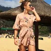 Nenens 2020 Kobiety Sexy Floral Dress Summer Split Maxi Beach Sundress Off Backless Dress Boho Długie sukienki Vestidos Femme