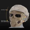 Halloween Skeleton Airsoft Mask Full Face Skull Cosplay Masquerade Party Mask Paintball Military Combat Game Face Protective Mas Y4762510