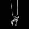 Collier de mode loup hurlant pendentifs en argent court long femmes hommes Colar cadeau bijoux