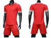 Mäns Mesh Performance Training Football Suit Adult Custom Logo Plus Nummer Fotboll Jerseys Set Med Shorts Anpassade Uniforms Kits Sport