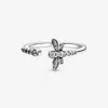 علامة تجارية جديدة 100 ٪ 925 Sterling Silver Farmling Dragonfly خاتم مفتوح للنساء خواتم خطبة الزفاف مجوهرات الأزياء 247D