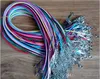 Colorful Wax Leather cord Necklace strap buckle shrimp Pendant Jewelry Components lanyard with Chain DIY Components