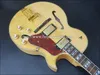 Wysokiej jakości najnowsze niestandardowe gitarę Jazz Electric Fivation Pull String Board and Gold Tabinings Semi puste body Archtop Guitar8207333