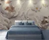 Peinture classique fond d'écran fleur de la mode moderne amour papillon élégant 3D en trois dimensions peinture murale d'arrière-plan de secours