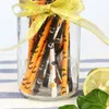 Dining Bar Halloween Paper Straws Bulk Biodegradable Disposable Drinking Black White Orange Bat Striped Ghost for Party Supplies JK1909