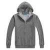 New Men Hooded Fleece Zip Hoodie Heren Dikke Effen Kleur Sweatshirt Mens Casual Hoodies Sportkleding Hoodie Sweatshirts