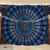 Indisk hippie Bohemian Psychedelic Peacock Mandala vägg hängande sängkläder tapet