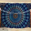 Indischer Hippie-Bohemien-Psychedelic-Pfau-Mandala-Wandbehang, Bettwäsche-Wandteppich