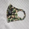 Ice Silk Camo Ventilmaske 5 Farben Camouflage Anti Staub Waschbar Wiederverwendbare Mundabdeckung Erwachsene Entlüftungsventil Gesichtsmasken OOA8174