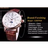 ForsiNing 2017 Luxury Rose Golden Series Moon Phase Calendar Calendrier Design Clock Men Automatic Watch Top Brand Luxury Male Male Wrist1531592