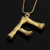 Gold-Anfangshalsketten, Hip-Hop-Anhänger, schlicht, übertrieben, Lava, geometrisch, modisch, 26 englische Alphabete, Buchstaben, Halsband, Schmuck, Geschenke für Frauen