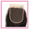 Peruansk mänsklig hår rak 8-30 tum 3 buntar med 4x4 spetsstängning naturlig färg mink silkeslen med stängning baby hår