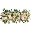 Upscale Peonie di seta artificiale Rose Flower Row Forniture Forniture per Arco di nozze Centerpieces FAI DA TE