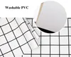 Nordic Geometryczne 3D Papiery ścienne Czarno-biała Siatka PVC Vinyl Wallpaper Roll 3D do salonu Tło