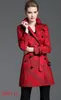 YENİ! Kadın moda İngiliz orta uzun bahar trençkot / kadınlar için yüksek kalite marka tasarımcı kruvaze siper boyutu S-XXL 3 renkler